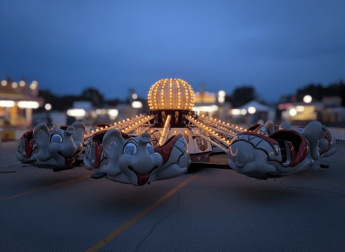 The Flying Elephants kiddie aerial ride