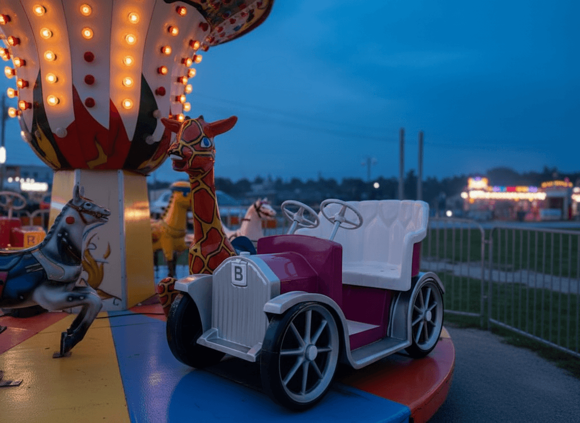 The Kiddie Carousel, a gentle first ride for young riders